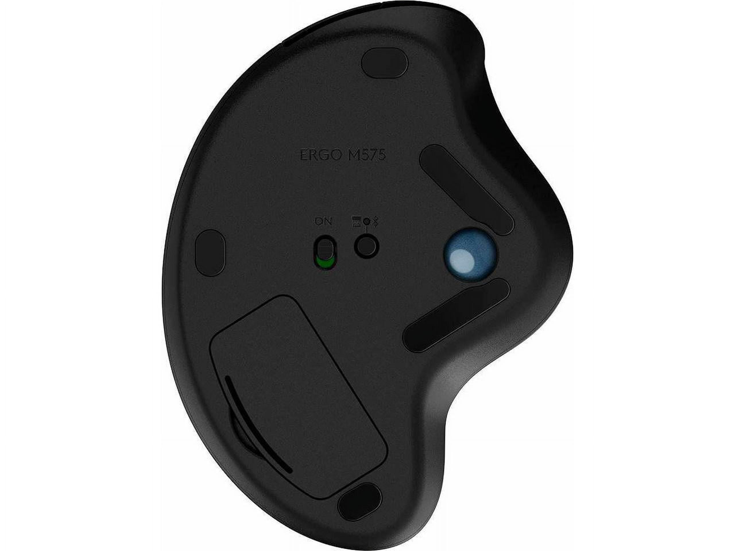 LOGITECH ERGO M575 WIRELESS TRACKBALL MOUSE EASY THUMB CONTROL PRECISION SMOOTH TRACKING ERGONOMIC COMFORT DESIGN WINDOWS PC MAC BLUETOOTH USB GRAPHITE.