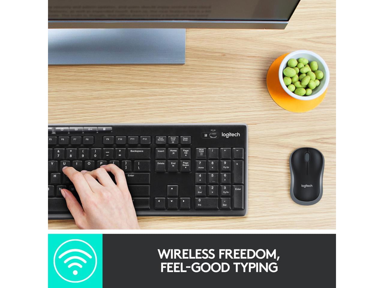 LOGITECH MK270 WIRELESS KEYBOARD AND MOUSE COMBO FOR SEAMLESS CONNECTIVITY