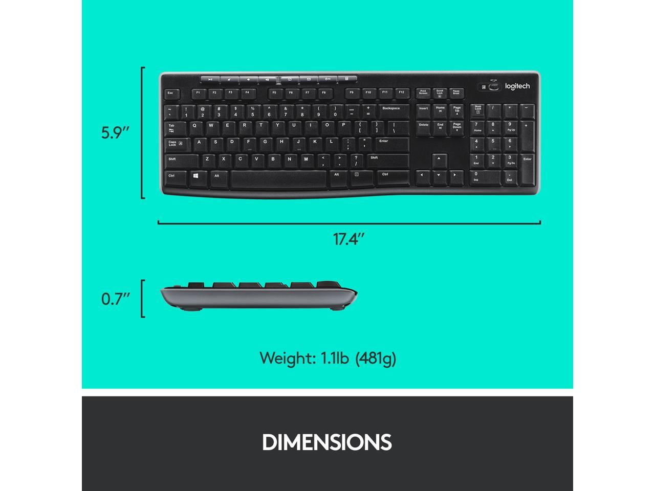 LOGITECH MK270 WIRELESS KEYBOARD AND MOUSE COMBO FOR SEAMLESS CONNECTIVITY