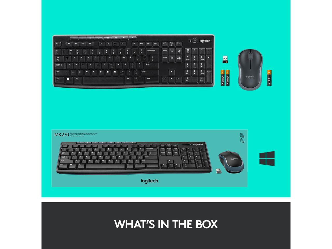LOGITECH MK270 WIRELESS KEYBOARD AND MOUSE COMBO FOR SEAMLESS CONNECTIVITY