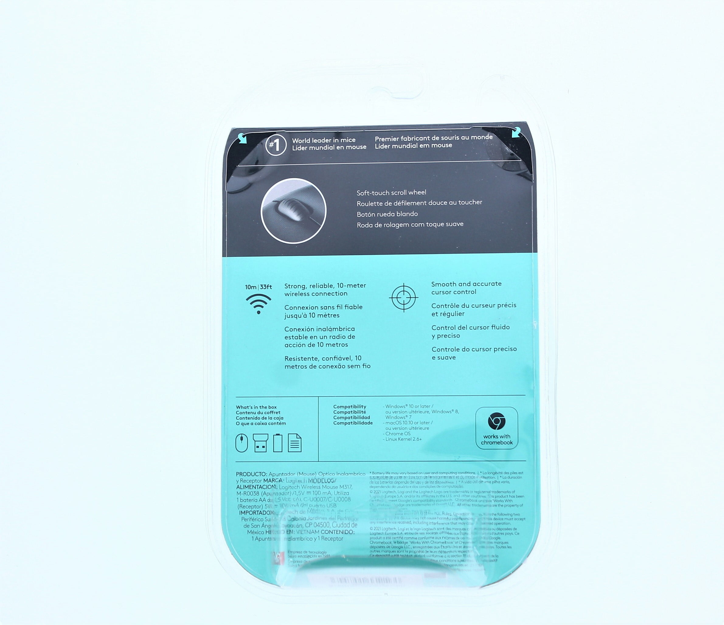 LOGITECH 910-002901 WIRELESS MOUSE M317 UNIFYING RECEIVER STEEL BLUE BY AMERIKASEPETIM