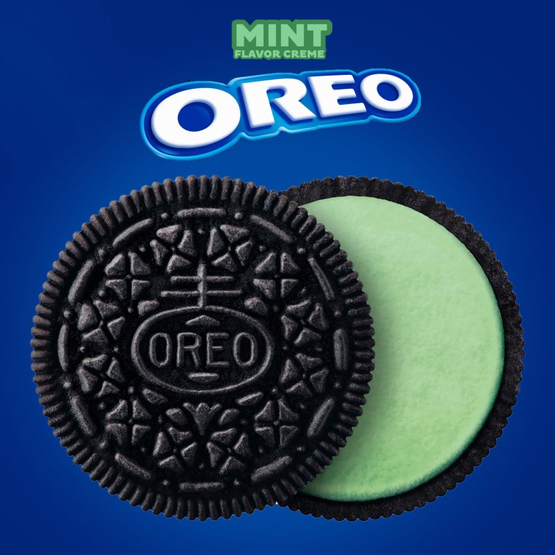 OREO MINT CREME CHOCOLATE SANDWICH COOKIES FAMILY SIZE
