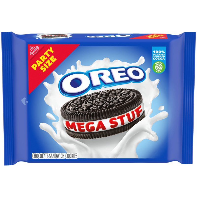 OREO MEGA STUF CHOCOLATE SANDWICH COOKIES PARTY SIZE