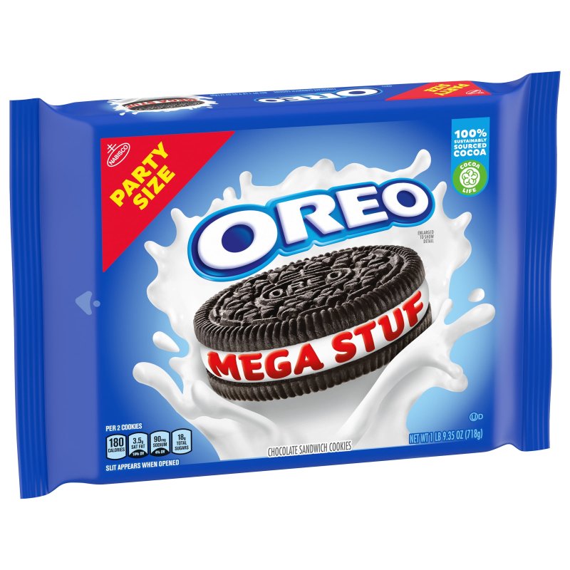 OREO MEGA STUF CHOCOLATE SANDWICH COOKIES PARTY SIZE