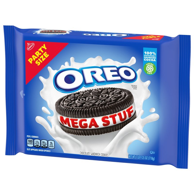 OREO MEGA STUF CHOCOLATE SANDWICH COOKIES PARTY SIZE