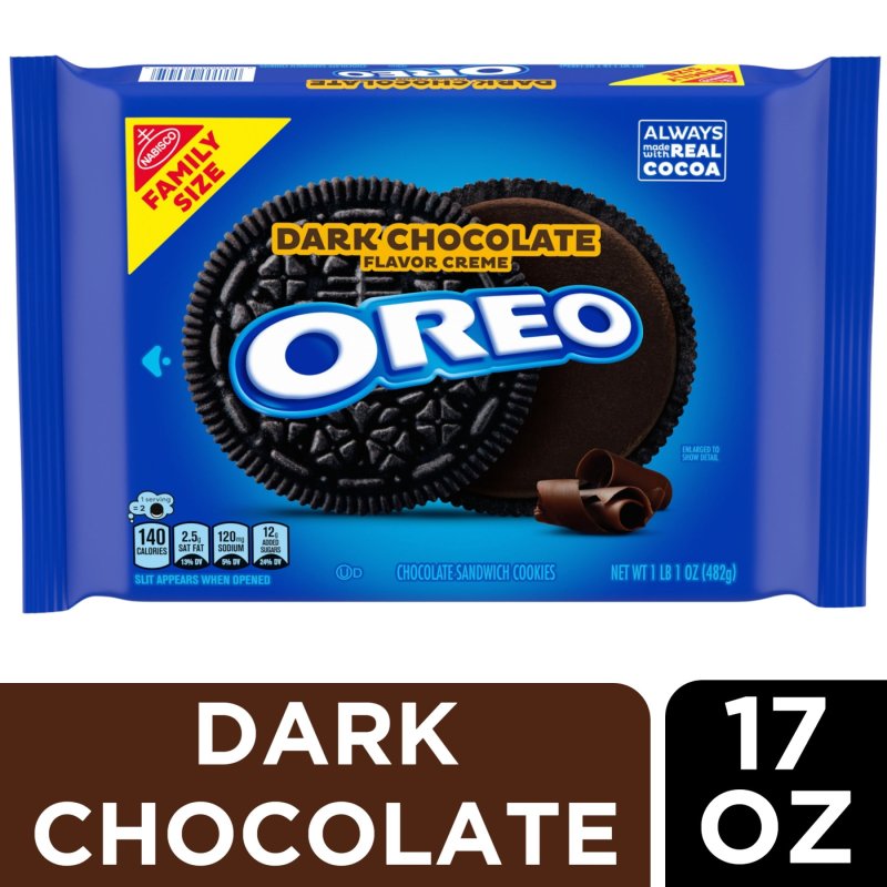 OREO DARK CHOCOLATE CREME SANDWICH COOKIES FAMILY SIZE
