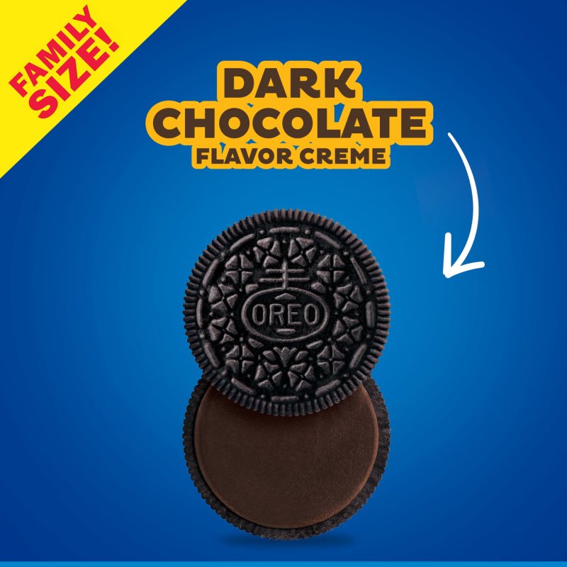 OREO DARK CHOCOLATE CREME SANDWICH COOKIES FAMILY SIZE