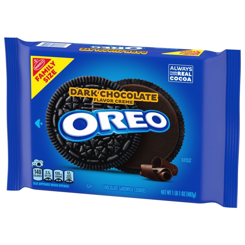 OREO DARK CHOCOLATE CREME SANDWICH COOKIES FAMILY SIZE