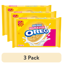OREO DOUBLE STUF GOLDEN SANDWICH COOKIES FAMILY SIZE (3 PACK)