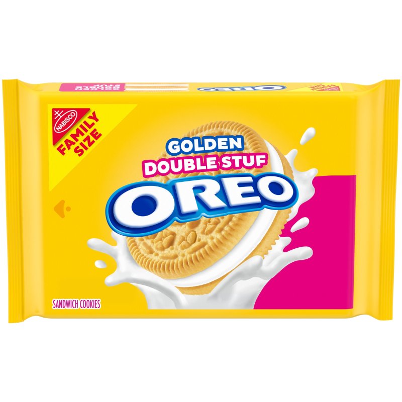 OREO DOUBLE STUF GOLDEN SANDWICH COOKIES FAMILY SIZE (3 PACK)