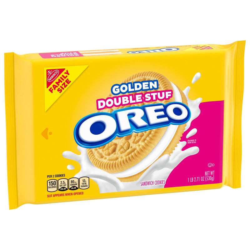 OREO DOUBLE STUF GOLDEN SANDWICH COOKIES FAMILY SIZE (3 PACK)
