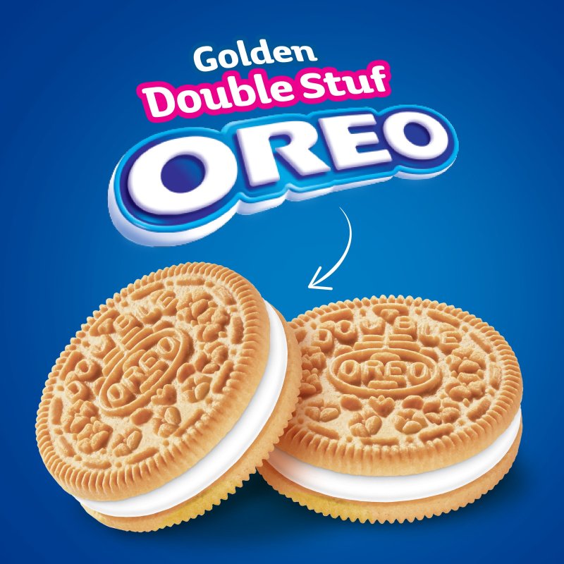 OREO DOUBLE STUF GOLDEN SANDWICH COOKIES FAMILY SIZE (3 PACK)