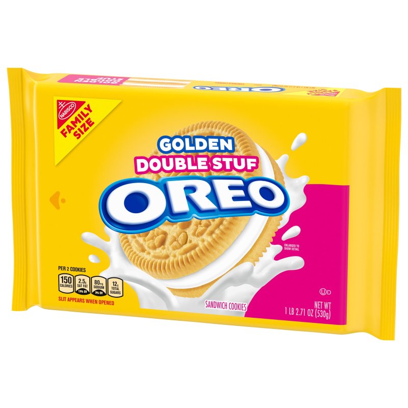 OREO DOUBLE STUF GOLDEN SANDWICH COOKIES FAMILY SIZE (3 PACK)