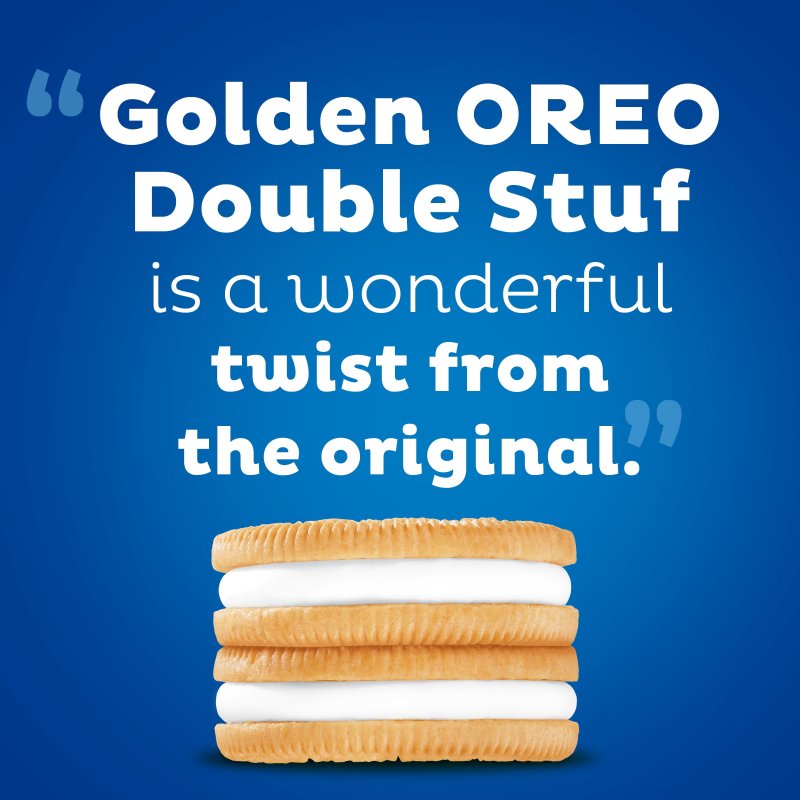 OREO DOUBLE STUF GOLDEN SANDWICH COOKIES FAMILY SIZE (3 PACK)