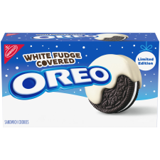 OREO WHITE FUDGE COVERED CHOCOLATE SANDWICH HOLIDAY COOKIES