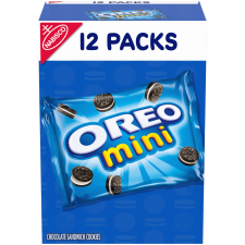 OREO MINI CHOCOLATE SANDWICH COOKIES 12 SNACK PACKS FOR QUICK SNACKING
