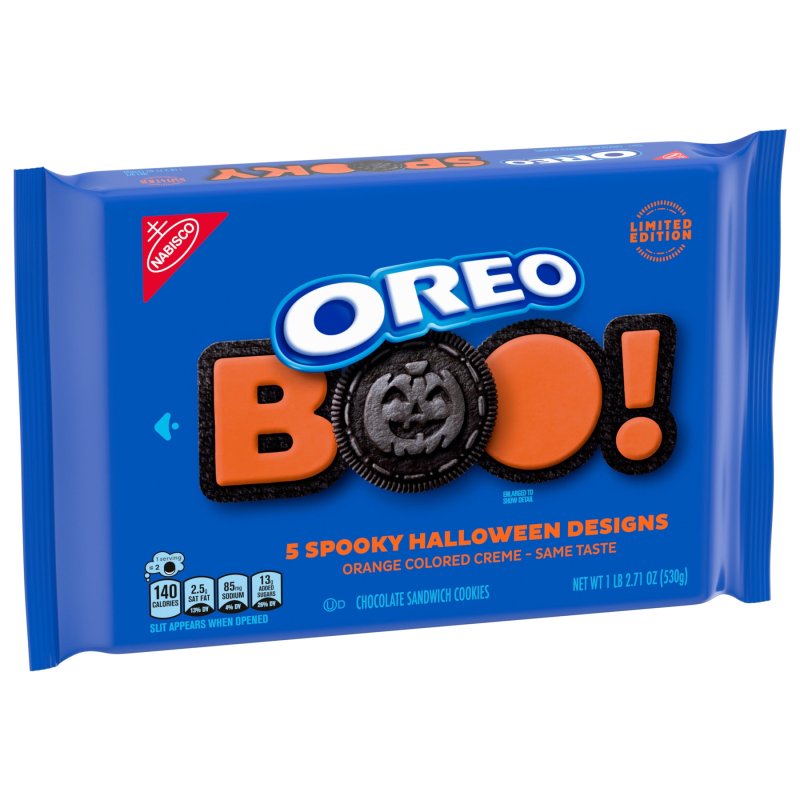 OREO ORANGE CREME CHOCOLATE SANDWICH COOKIES LIMITED EDITION 18.71 OZ HALLOWEEN COOKIES