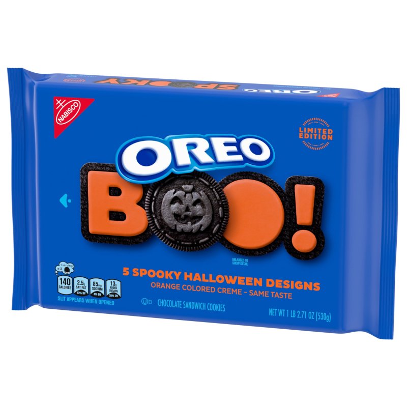 OREO ORANGE CREME CHOCOLATE SANDWICH COOKIES LIMITED EDITION 18.71 OZ HALLOWEEN COOKIES