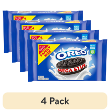 OREO MEGA STUF CHOCOLATE SANDWICH COOKIES FAMILY SIZE 4 PACK