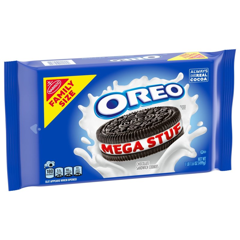 OREO MEGA STUF CHOCOLATE SANDWICH COOKIES FAMILY SIZE 4 PACK