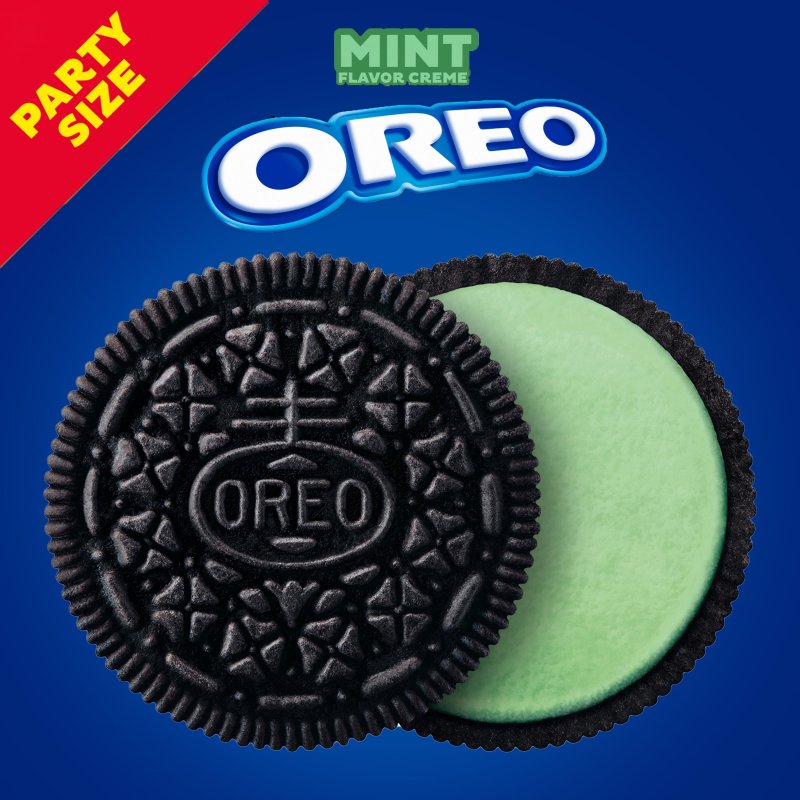 OREO MINT CREME CHOCOLATE SANDWICH COOKIES PARTY SIZE