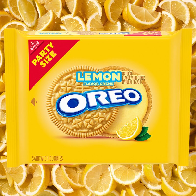 OREO LEMON CREME SANDWICH COOKIES PARTY SIZE