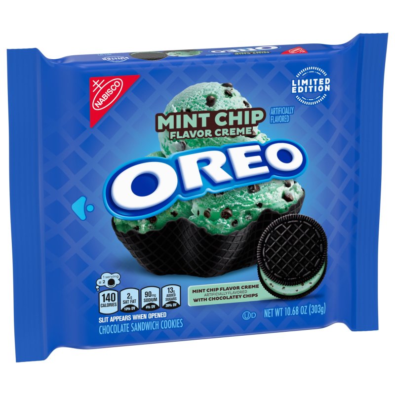 OREO LIMITED EDITION OREO MINT CHIP CHOCOLATE SANDWICH COOKIES