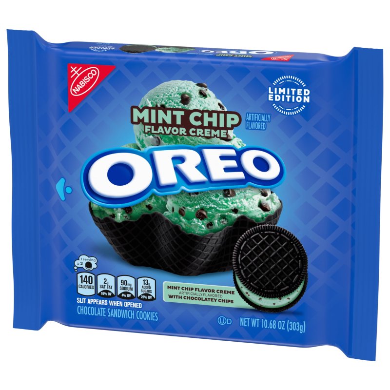 OREO LIMITED EDITION OREO MINT CHIP CHOCOLATE SANDWICH COOKIES