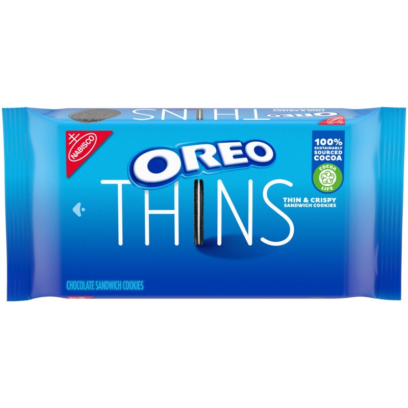 OREO THINS CHOCOLATE SANDWICH COOKIES