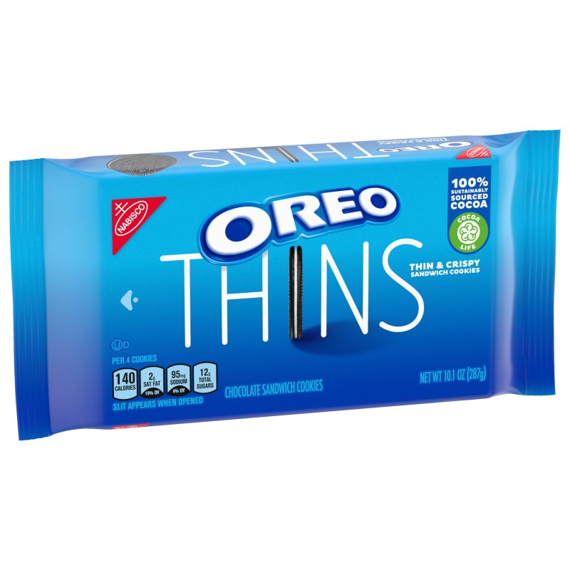 OREO THINS CHOCOLATE SANDWICH COOKIES