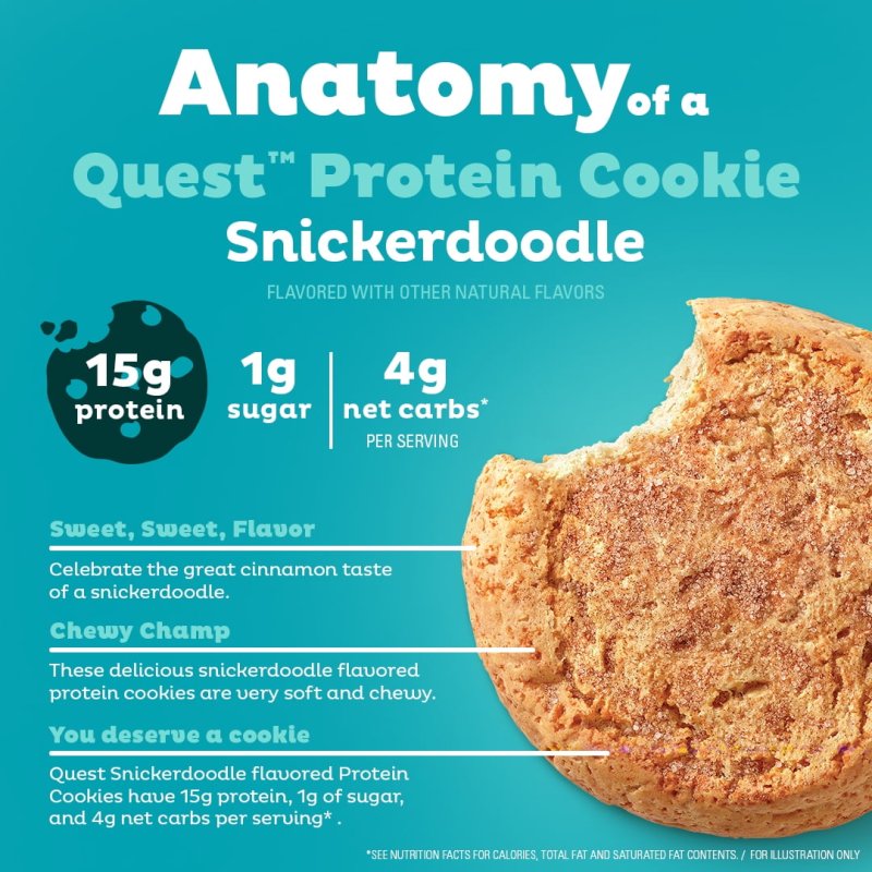 HIGH PROTEIN SNICKERDOODLE QUEST PROTEIN COOKIE 4 COUNT