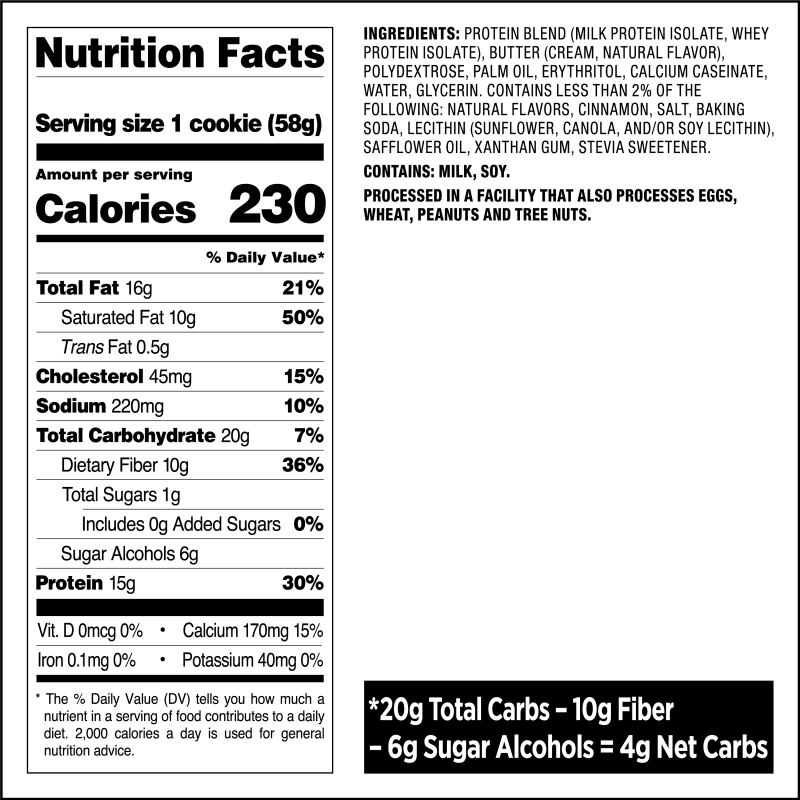 HIGH PROTEIN SNICKERDOODLE QUEST PROTEIN COOKIE 4 COUNT