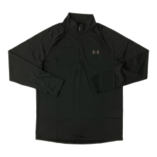 UNDER ARMOUR MEN'S UA TECH 1_2 ZIP MOISTURE WICKING PULLOVER SHIRT BLACK L