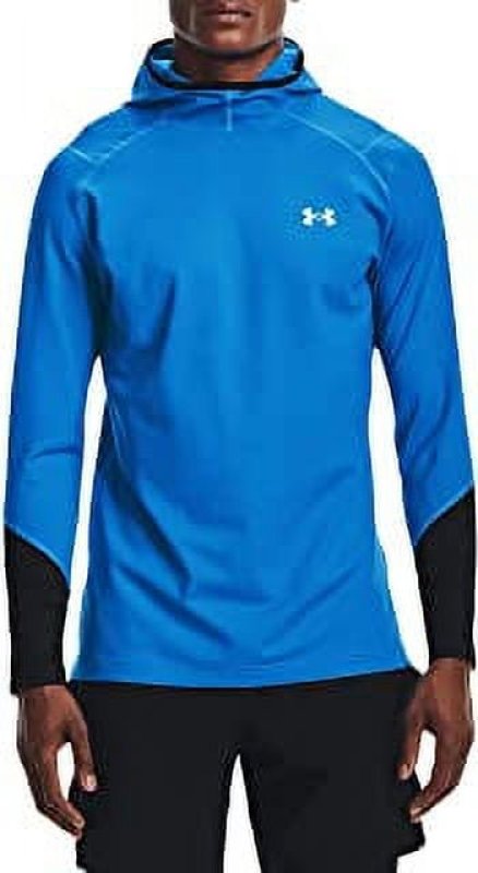 UNDER ARMOUR MENS COLDGEAR INFRARED HOODIE PULLOVER BLUE BLACK LARGE