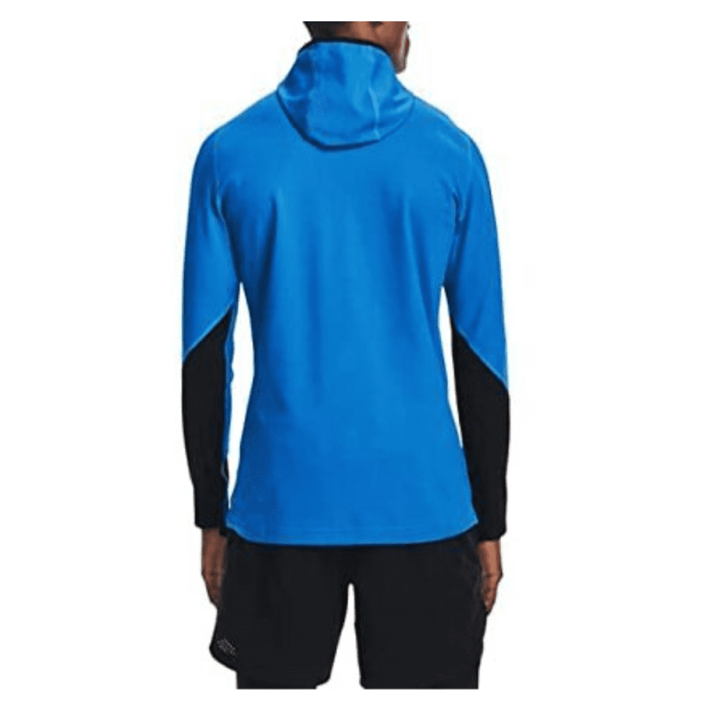 UNDER ARMOUR MENS COLDGEAR INFRARED HOODIE PULLOVER BLUE BLACK LARGE