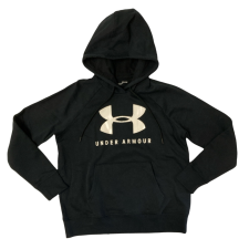 UNDER ARMOUR WOMEN'S UA RIVAL FLEECE SPORTSTYLE GRAPHIC PULLOVER HOODIE BLACK M