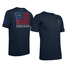UNDER ARMOUR MEN'S UA FREEDOM BANNER GRAPHIC SHORT SLEEVE TEE ACADEMY S
