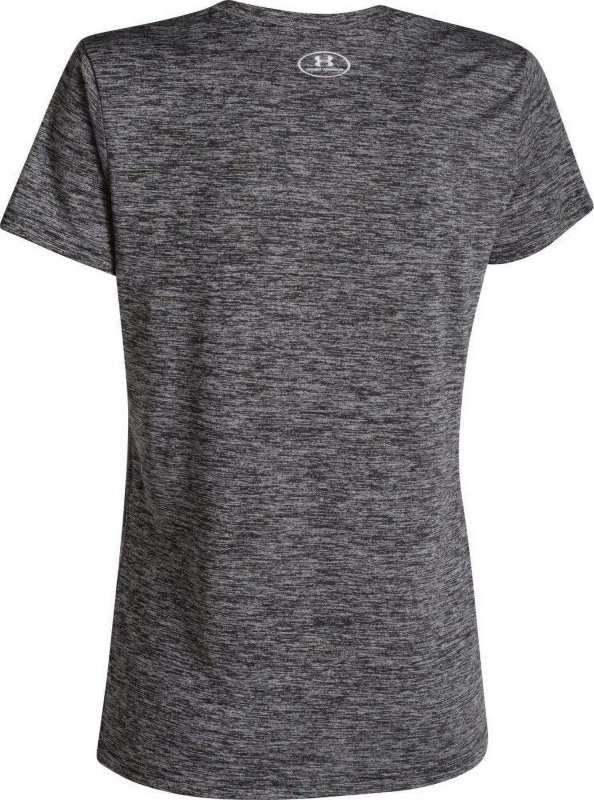 UNDER ARMOUR WOMEN'S UA TECH TWIST V-NECK SHORT SLEEVE ACTIVE T-SHIRT IN BLACK SIZE L