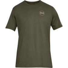 UNDER ARMOUR MEN'S UA FREEDOM FLAG MARINE SAND T-SHIRT SHORT SLEEVE TEE BLUE TAN S