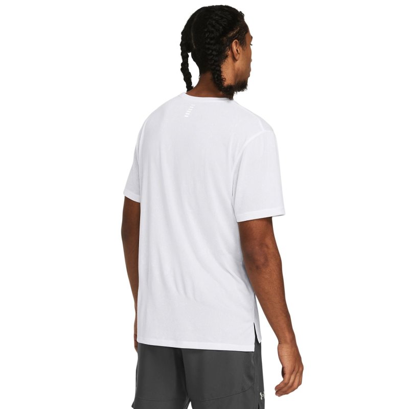 UNDER ARMOUR LAUNCH SPLATTER SHORT SLEEVE TEE TITAN GRAY SIZE L