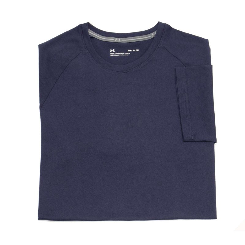UNDER ARMOUR MENS ATHLETICS SHORT SLEEVE TEE MIDNIGHT NAVY SIZE L