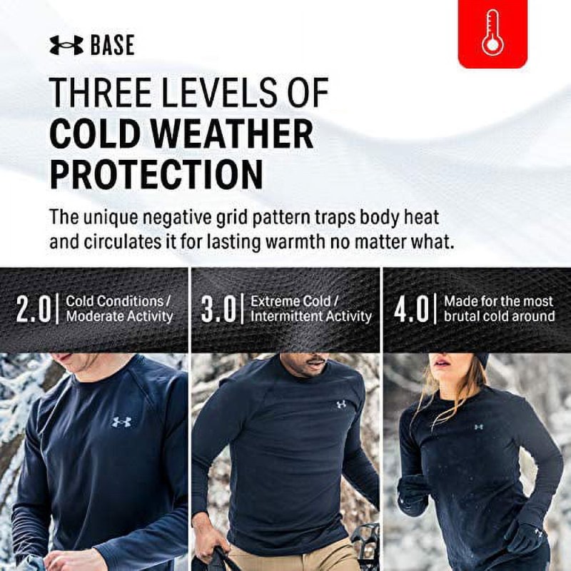 UNDER ARMOUR MEN'S PACKAGED BASE 3.0 CREW FOR COLD WEATHER GEAR