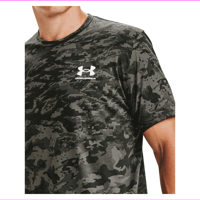 UNDER ARMOUR 1357727-001-MD ABC MEN'S MEDIUM CAMO BLACK ATHLETIC TEE