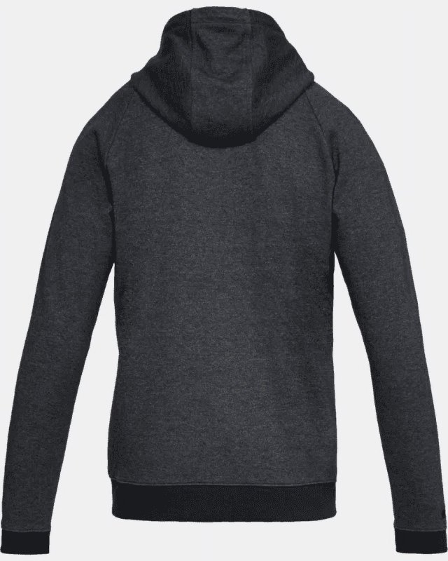UNDER ARMOUR MEN'S BLACK DOUBLE KNIT FULL ZIP SLIM FIT SWEATSHIRT HOODIE