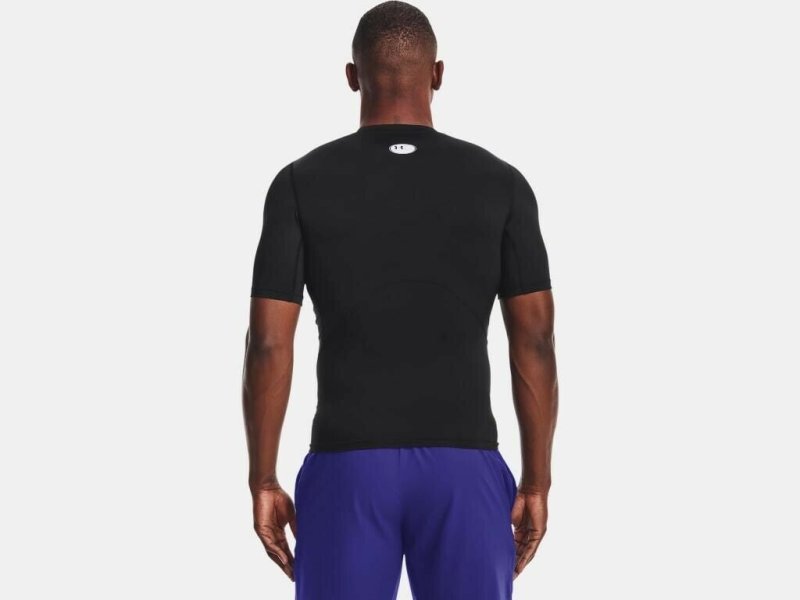UNDER ARMOUR HEATGEAR MEN'S COMPRESSION SHORT SLEEVE SHIRT BLACK