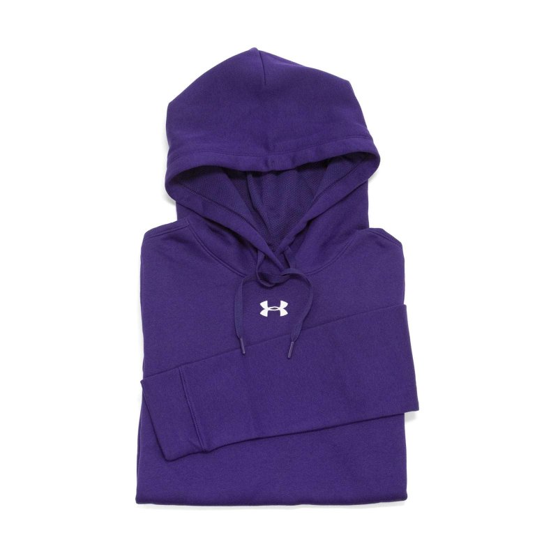 UNDER ARMOUR WOMEN'S HUSTLE HOODIE PURPLE WHITE MD