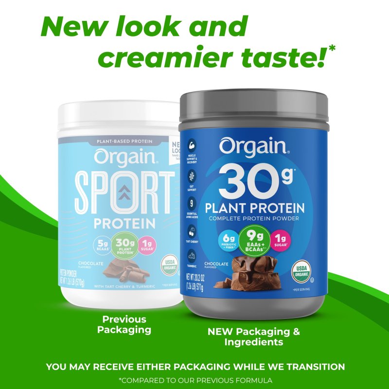 ORGAIN ORGANIC VEGAN HIGH PROTEIN POWDER PLANT BASED SHAKE CHOCOLATE 1.26LB