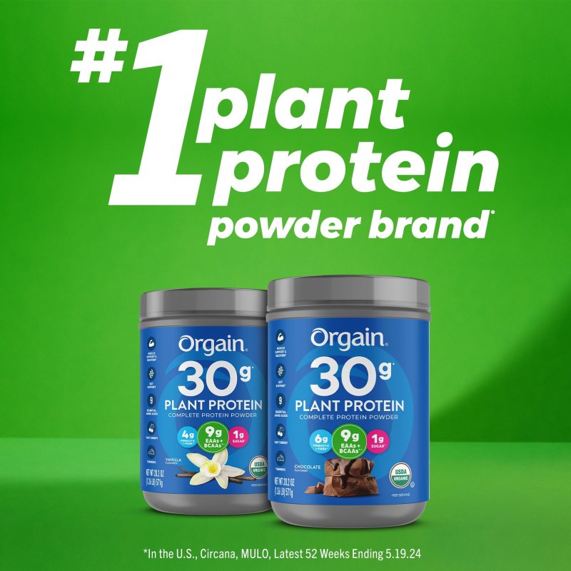ORGAIN ORGANIC VEGAN HIGH PROTEIN POWDER PLANT BASED SHAKE CHOCOLATE 1.26LB