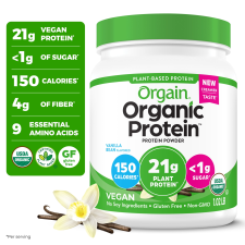 ORGAIN ORGANIC VEGAN PROTEIN POWDER VANILLA BEAN 21G 1.02LB FOR PLANT BASED SHAKE DRINK