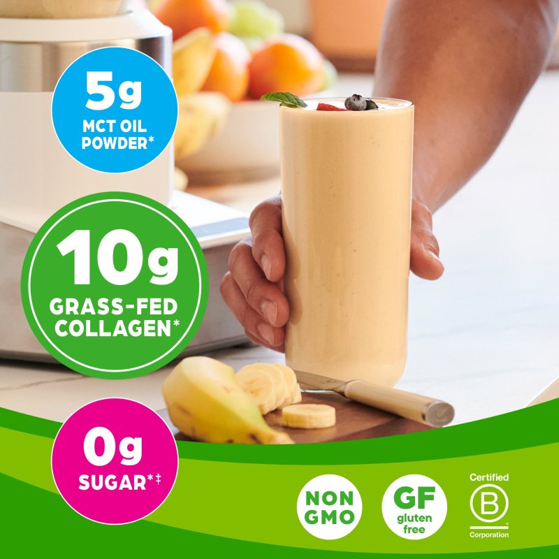 ORGAIN KETO COLLAGEN PROTEIN POWDER WITH GRASS-FED COLLAGEN AND MCT OIL IN VANILLA FLAVOR, 0.88LB